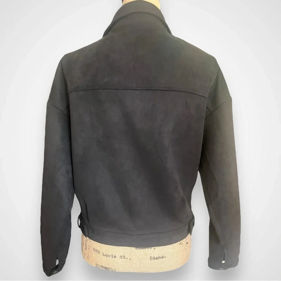 HYFVE Women's Black Vegan Suede‎ Moto Jacket Small | EUC - Picture 4 of 7